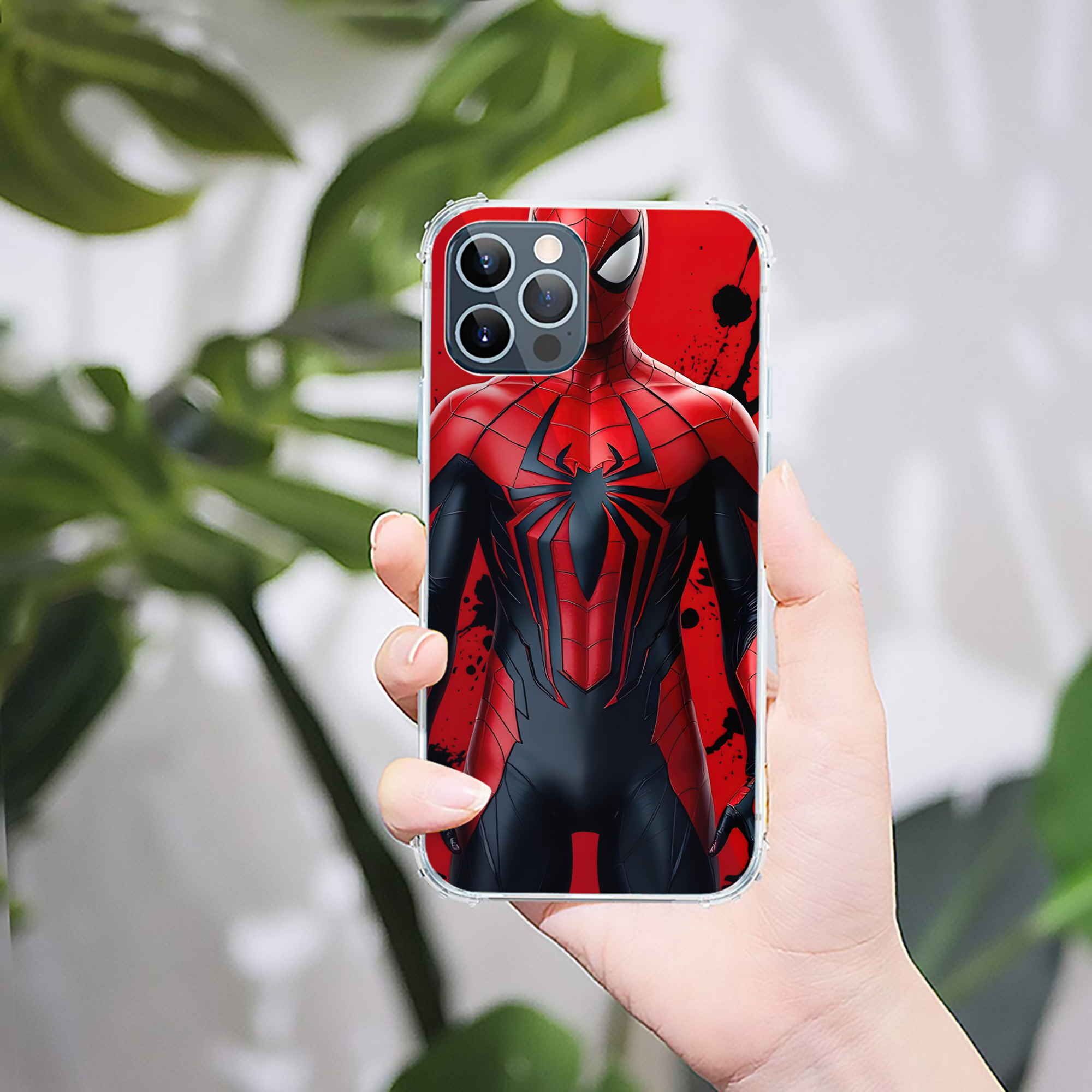 （画像用） Spider Man スパイダーマン 【iPhone 12シリーズ対応】透明スマホケース（クリアソフトケース）